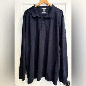 Men's Cutter & Buck Navy Long Sleeve Polo Shirt